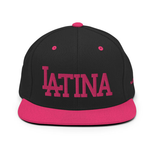 LATINA - snapback hat by rallypants black/flamingo pink