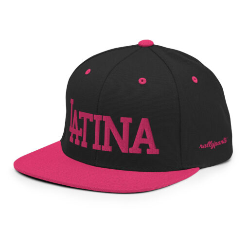 LATINA - snapback hat by rallypants black/flamingo pink - Image 3