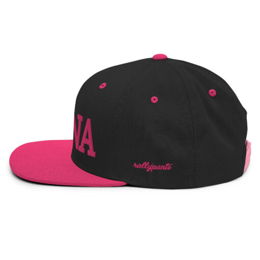 LATINA - snapback hat by rallypants black/flamingo pink - Image 4