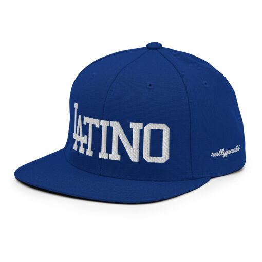 LATINO - snapback hat by rallypants blue/white - Image 3