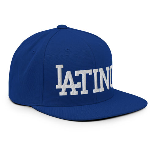 LATINO - snapback hat by rallypants blue/white - Image 5