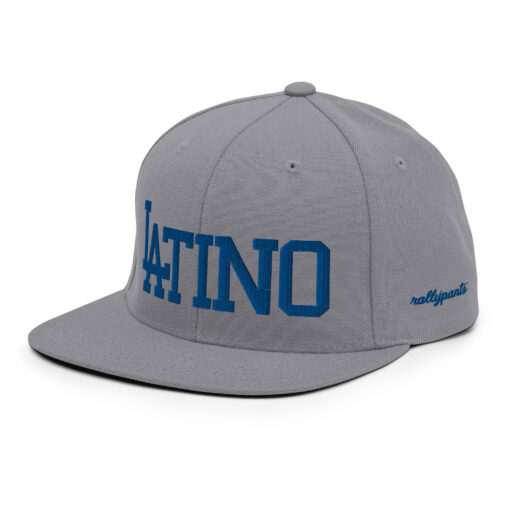 LATINO - snapback hat by rallypants grey/blue - Image 3