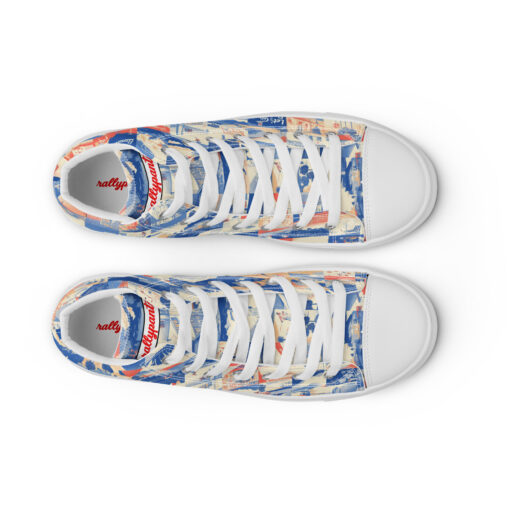 high top canvas shoes - los angeles blue/white/red rallyprint - Image 12