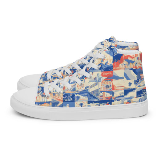 high top canvas shoes - los angeles blue/white/red rallyprint - Image 8