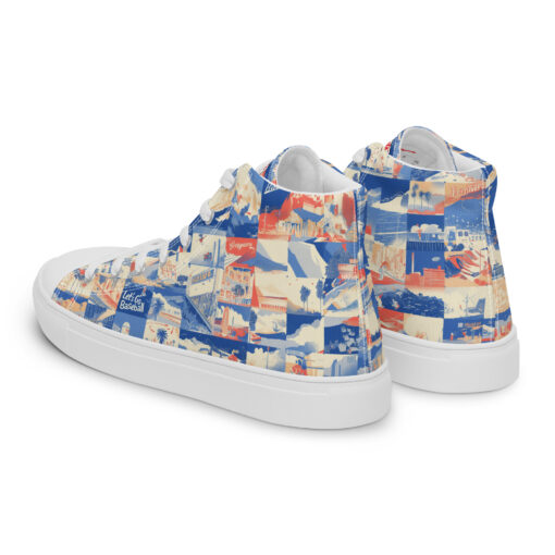 high top canvas shoes - los angeles blue/white/red rallyprint - Image 9