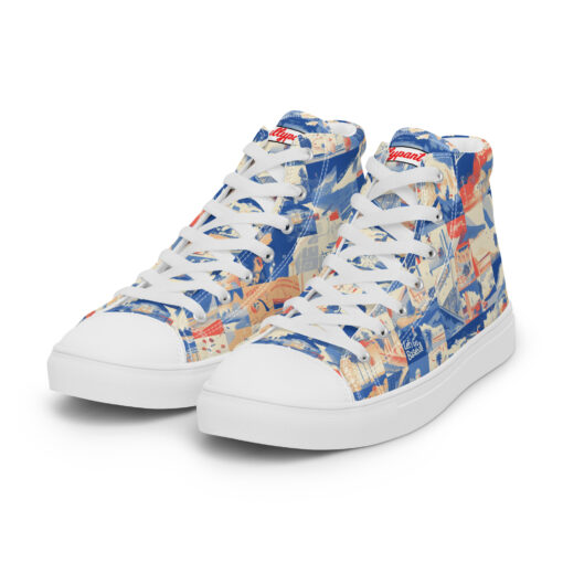 high top canvas shoes - los angeles blue/white/red rallyprint - Image 10