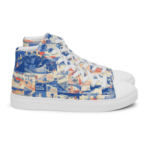 high top canvas shoes - los angeles blue/white/red rallyprint - Image 13