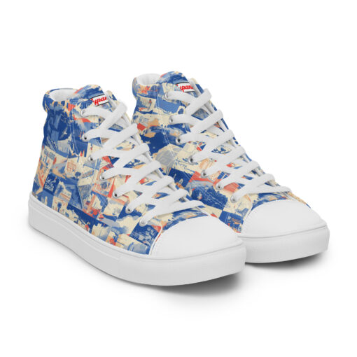 high top canvas shoes - los angeles blue/white/red rallyprint - Image 15