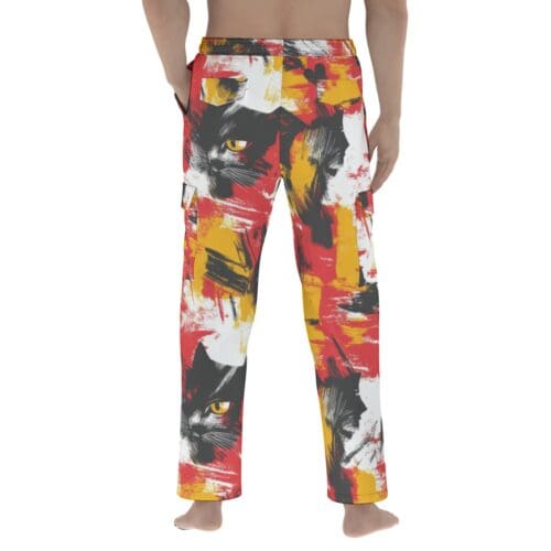 men's lightweight cargo pants - kansas city red/gold/white/cats rallyprint - Image 7