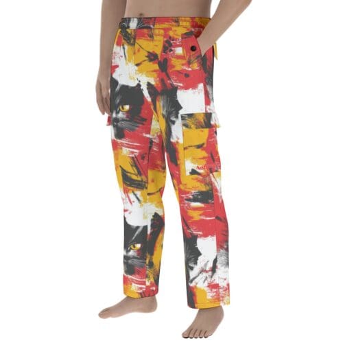 men's lightweight cargo pants - kansas city red/gold/white/cats rallyprint - Image 2