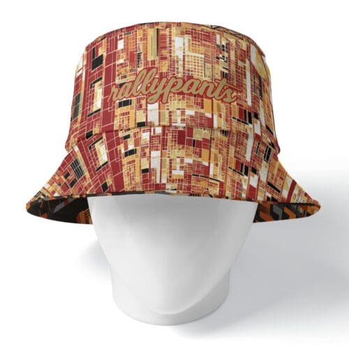 reversible bucket hat – san francisco gold/red/black - black/orange/beige rallyprint