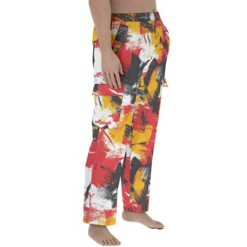 men's lightweight cargo pants - kansas city red/gold/white/cats rallyprint