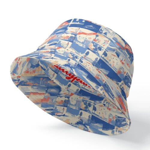 bucket hat – los angeles blue/white/red rallyprint - Image 2