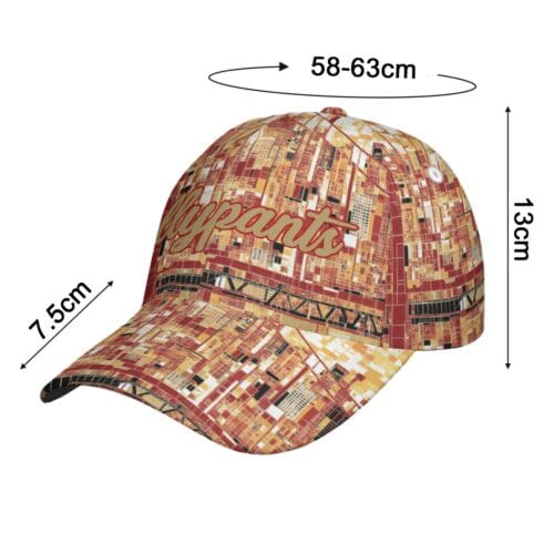 dad cap with box - san francisco red/gold/black rallyprint - Image 4