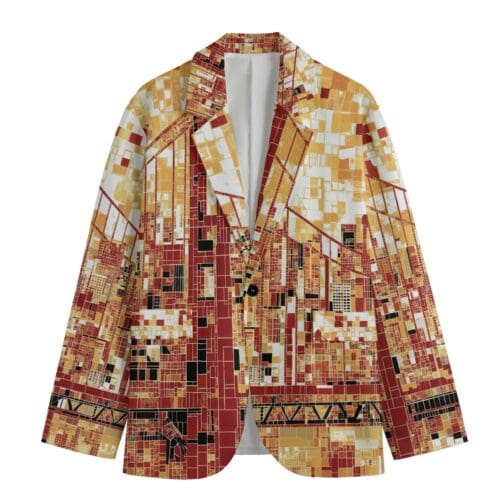 men's casual blazer - san francisco gold/red/black rallyprint