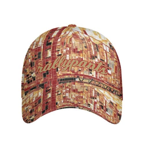 dad cap with box - san francisco red/gold/black rallyprint