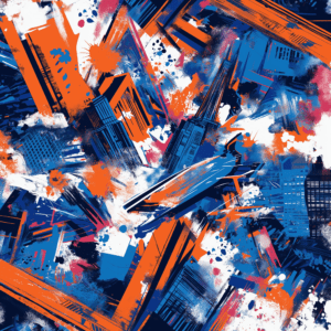 new york blue/orange/graffiti