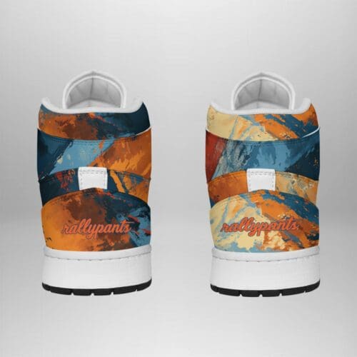 first flight high top kicks – queens blue/orange/ rallyprint - Image 4