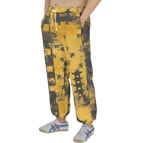 men's sweatpants - killer bees shaolin black/yellow rallyprint - Image 2