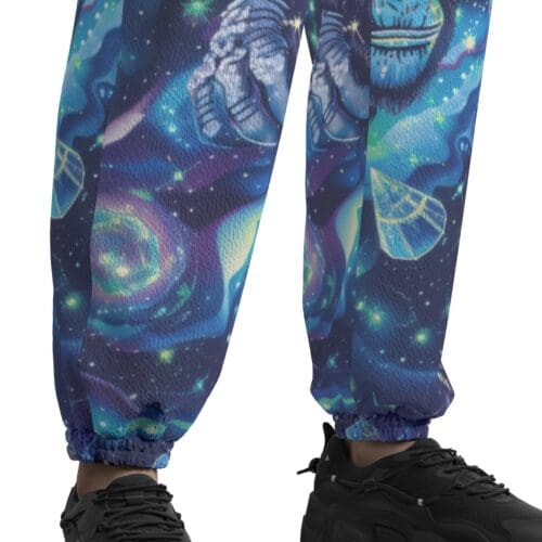 unisex textured casual pants – apes diamond blue/moon white rallyprint - Image 6