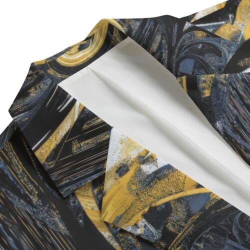 men's casual blazer – new orleans black/gold rallyprint - Image 3