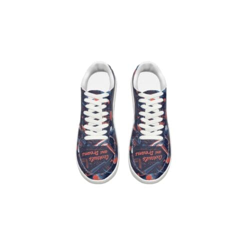 men's air force kicks – queens dreams blue/orange rallyprint