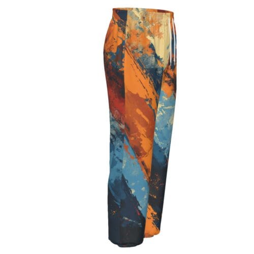 unisex premium cotton sweatpants – queens blue/orange - Image 3