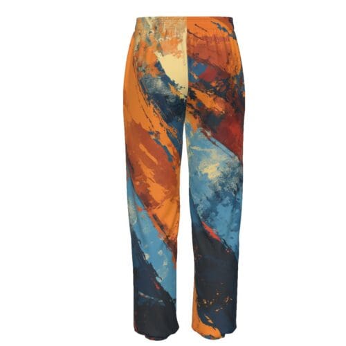 unisex premium cotton sweatpants – queens blue/orange