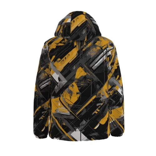 unisex down jacket – pittsburgh black/yellow/white rallyprint - Image 3