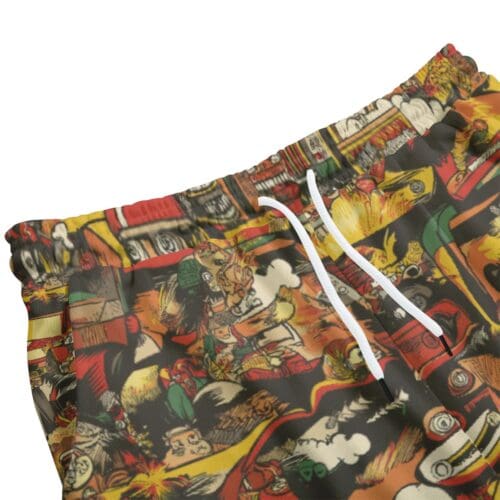 unisex fleece sweatpants - kansas city arcade fire red/gold/white rallyprint - Image 4