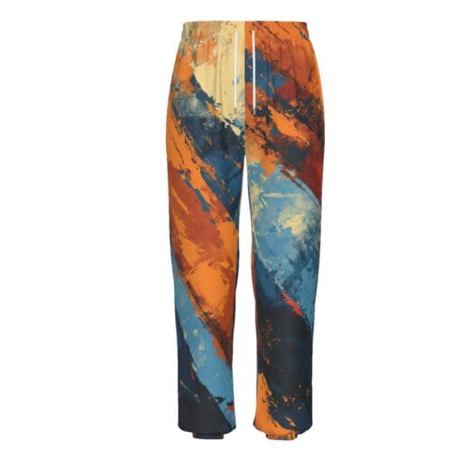 unisex premium cotton sweatpants – queens blue/orange - Image 4