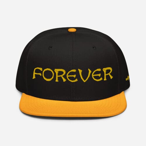 rallypants is forever snapback - black/yellow