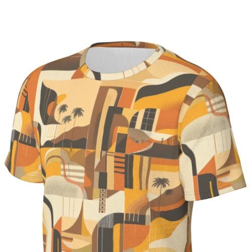 men's cotton t-shirt - san diego brown/gold rallyprint - Image 6