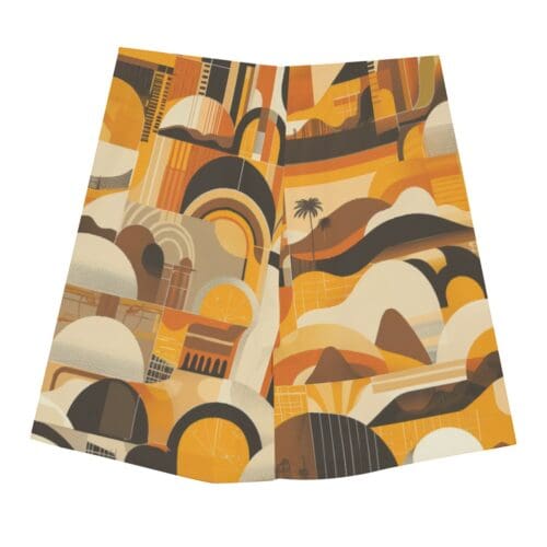 men's beach shorts - san diego brown/gold rallyprint - Image 6