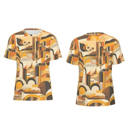 men's cotton t-shirt - san diego brown/gold rallyprint