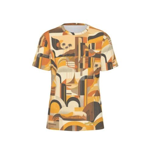 men's cotton t-shirt - san diego brown/gold rallyprint - Image 2