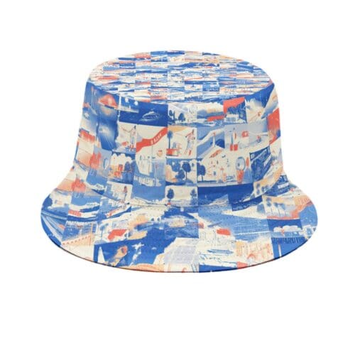 small bucket hat - los angeles blue/white/red rallyprint - Image 2