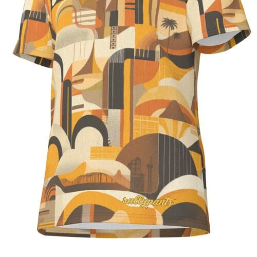 men's cotton t-shirt - san diego brown/gold rallyprint - Image 7