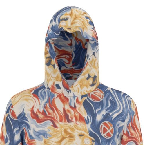 men’s uv protection hoodie – san marcos fire red/royal blue - Image 8