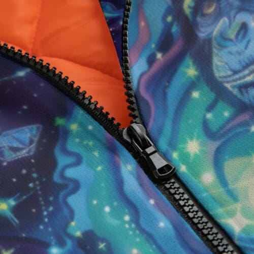 classic fit fleece jacket – apes diamond blue/moon white rallyprint - Image 3