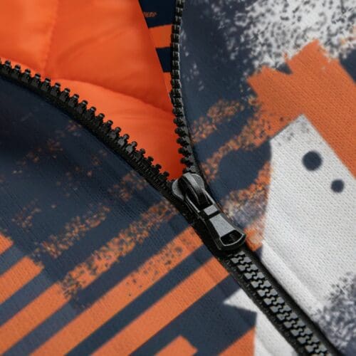 classic fit fleece jacket – chicago navy/orange/white rallyprint - Image 3