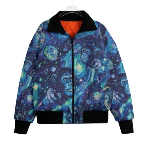 classic fit fleece jacket – apes diamond blue/moon white rallyprint