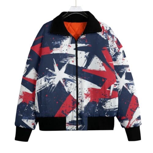 classic fit fleece jacket – new england navy/red/white/silver rallyprint