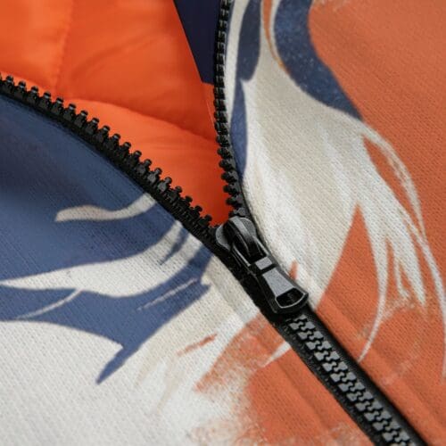 classic fit fleece jacket – denver orange/blue/white rallyprint - Image 4