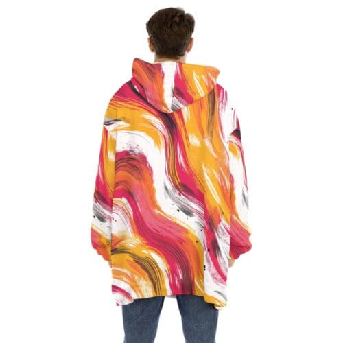 sherpa fleece hoodie blanket – kansas city red/gold/white - Image 4