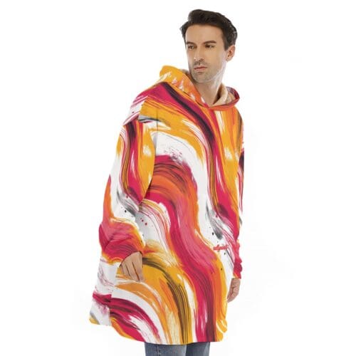 sherpa fleece hoodie blanket – kansas city red/gold/white - Image 2