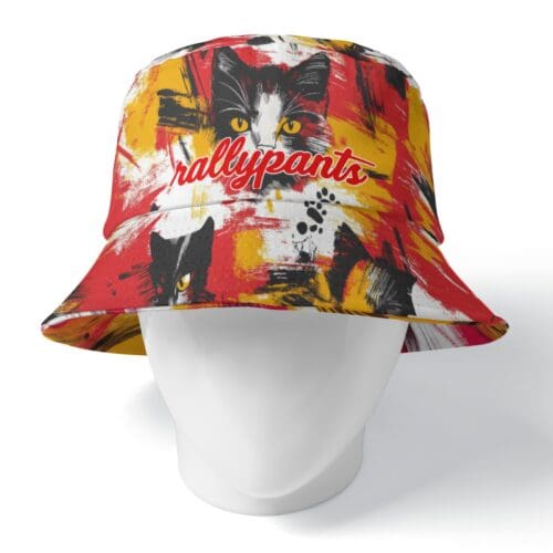 reversible rallyprint bucket hat - kansas city red/gold/white/cats - Image 6