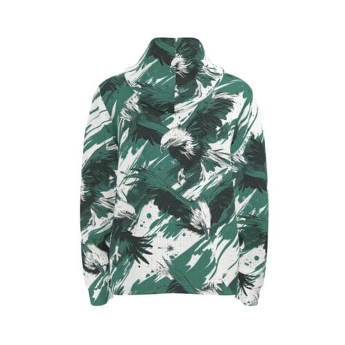 men’s half button hoodie – philadelphia midnight/green/white rallyprint - Image 5