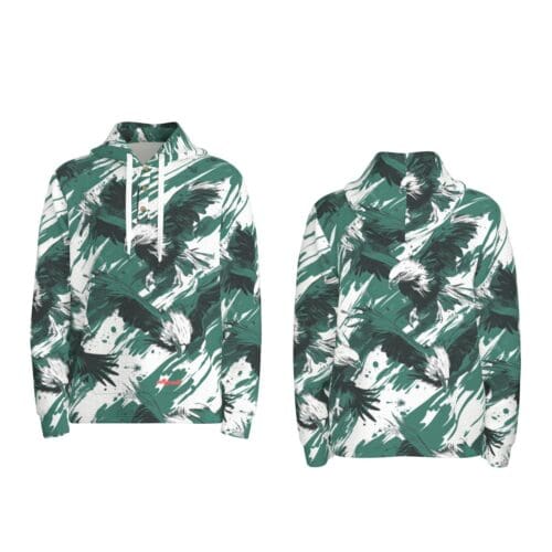 men’s half button hoodie – philadelphia midnight/green/white rallyprint