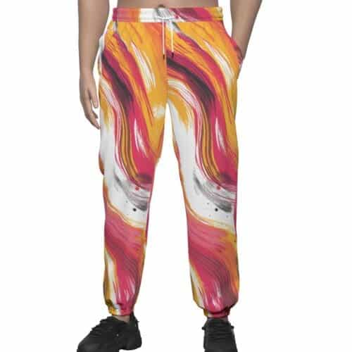 unisex textured casual pants – kansas city red/gold/white